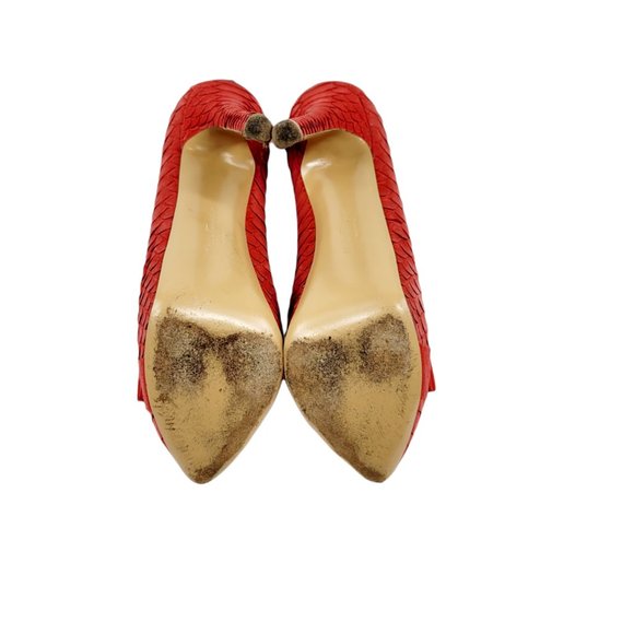 Salvatore Ferragamo Suede Trilly Python Platform Stiletto - Picture 10 of 10